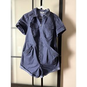 Unique Vintage Plus Size Blue Denim Mia Romper Size 1X/16